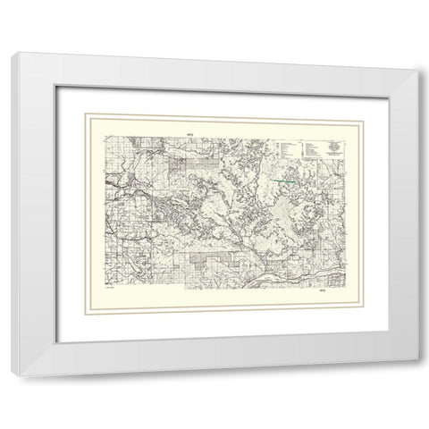 Wind River Washington Quad - USDA 1972 White Modern Wood Framed Art Print with Double Matting by USDA