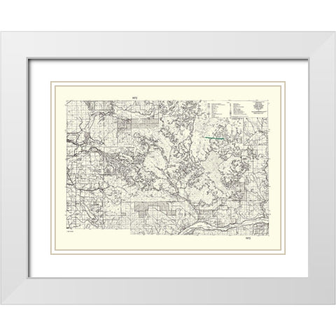 Wind River Washington Quad - USDA 1972 White Modern Wood Framed Art Print with Double Matting by USDA