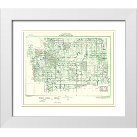 Washington Washington Quad - USGS 1965 White Modern Wood Framed Art Print with Double Matting by USGS
