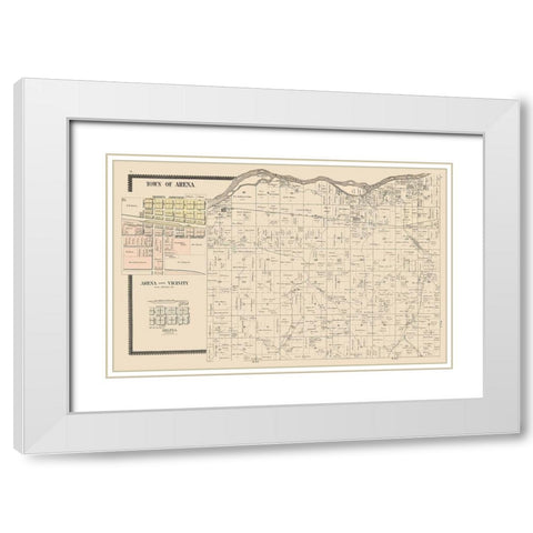 Arena Wisconsin - Brandt 1895 White Modern Wood Framed Art Print with Double Matting by Brandt