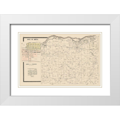 Arena Wisconsin - Brandt 1895 White Modern Wood Framed Art Print with Double Matting by Brandt