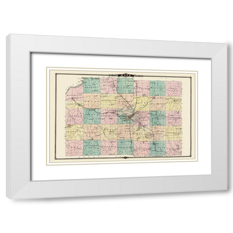 Dane Wisconsin Landowner - Snyder 1878 White Modern Wood Framed Art Print with Double Matting by Snyder