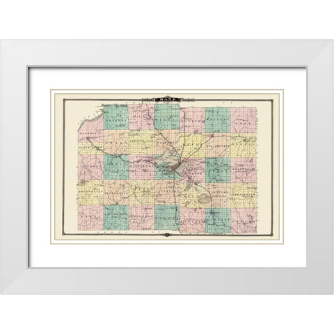 Dane Wisconsin Landowner - Snyder 1878 White Modern Wood Framed Art Print with Double Matting by Snyder