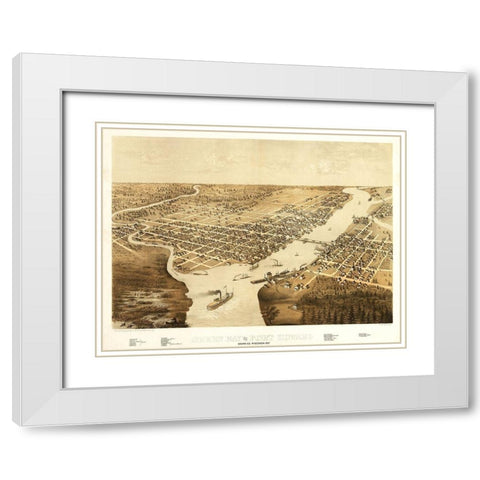 Green Bay Fort Howard Wisconsin - Ruger 1867 White Modern Wood Framed Art Print with Double Matting by Ruger