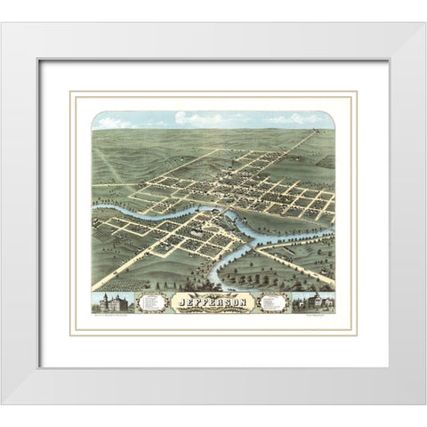 Jefferson Wisconsin - Ruger 1870 White Modern Wood Framed Art Print with Double Matting by Ruger