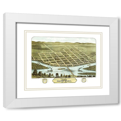 Sauk City Wisconsin - Ruger 1870 White Modern Wood Framed Art Print with Double Matting by Ruger