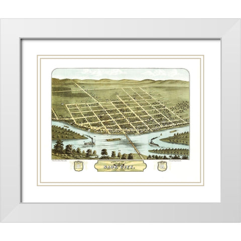 Sauk City Wisconsin - Ruger 1870 White Modern Wood Framed Art Print with Double Matting by Ruger
