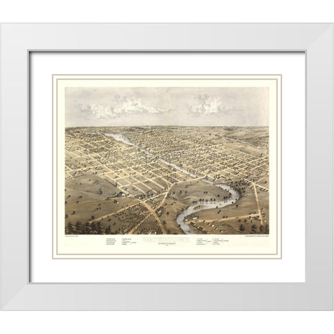 Watertown Wisconsin - Ruger 1867 White Modern Wood Framed Art Print with Double Matting by Ruger