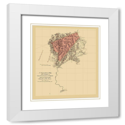 Cabin Creek Coal Company West Virginia White Modern Wood Framed Art Print with Double Matting by Miller