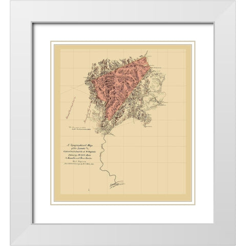 Cabin Creek Coal Company West Virginia White Modern Wood Framed Art Print with Double Matting by Miller