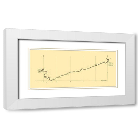 East River Railroad - Hotchkiss 1881 White Modern Wood Framed Art Print with Double Matting by Hotchkiss