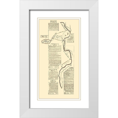 Kanawha River West Virginia Landowner White Modern Wood Framed Art Print with Double Matting by Washington