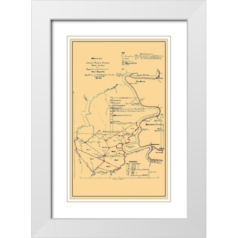 Loup Piney Divide Coal Lands West Virginia White Modern Wood Framed Art Print with Double Matting by Hotchkiss
