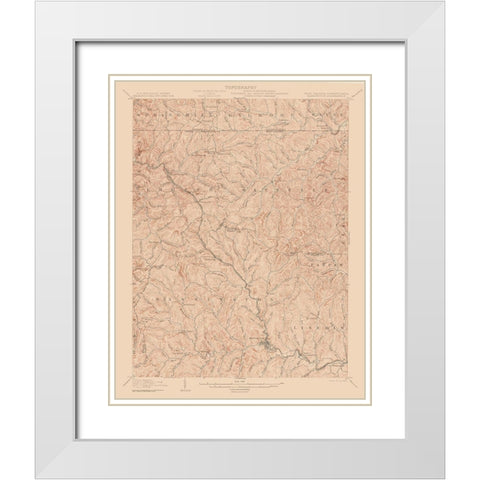 Mannington West Virginia Quad - USGS 1905 White Modern Wood Framed Art Print with Double Matting by USGS
