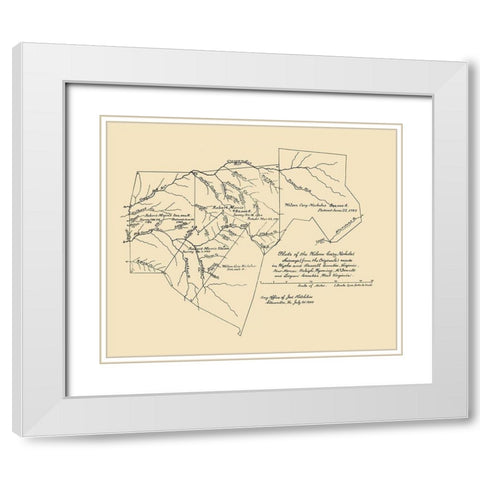 Wyrhe Russel West Virginia Survey - Hotchkiss White Modern Wood Framed Art Print with Double Matting by Hotchkiss