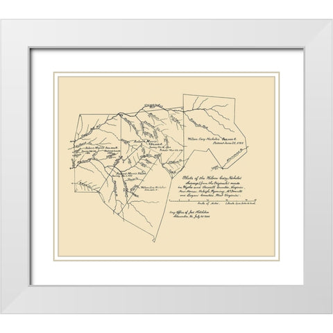 Wyrhe Russel West Virginia Survey - Hotchkiss White Modern Wood Framed Art Print with Double Matting by Hotchkiss