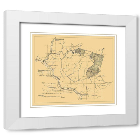 Middleton Coal Lands Fayette County West VA White Modern Wood Framed Art Print with Double Matting by Hotchkiss