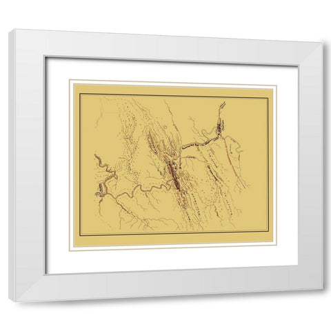 New River Railroad - Hotchkiss 1880 White Modern Wood Framed Art Print with Double Matting by Hotchkiss