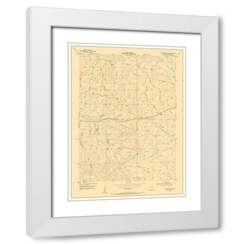 Artesian Draw Wyoming Quad - USGS 1954 White Modern Wood Framed Art Print with Double Matting by USGS