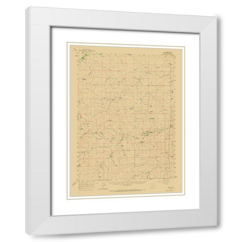 Bill Wyoming Quad - USGS 1959 White Modern Wood Framed Art Print with Double Matting by USGS