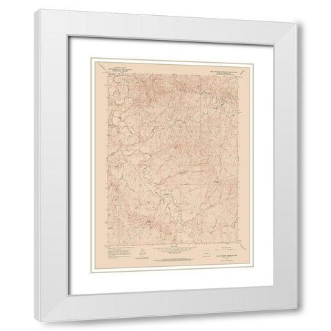 Dead Woman Crossing Wyoming Quad - USGS 1961 White Modern Wood Framed Art Print with Double Matting by USGS