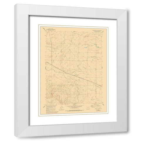 Emigrant Gap Wyoming Quad - USGS 1960 White Modern Wood Framed Art Print with Double Matting by USGS