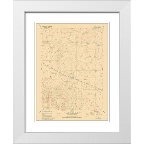 Emigrant Gap Wyoming Quad - USGS 1960 White Modern Wood Framed Art Print with Double Matting by USGS