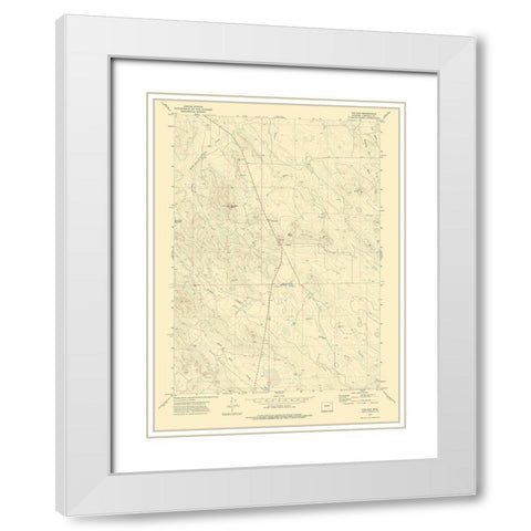 Gap Wyoming Quad - USGS 1971 White Modern Wood Framed Art Print with Double Matting by USGS