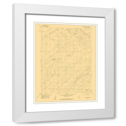 Gaylord Reservoir Wyoming Quad - USGS 1959 White Modern Wood Framed Art Print with Double Matting by USGS