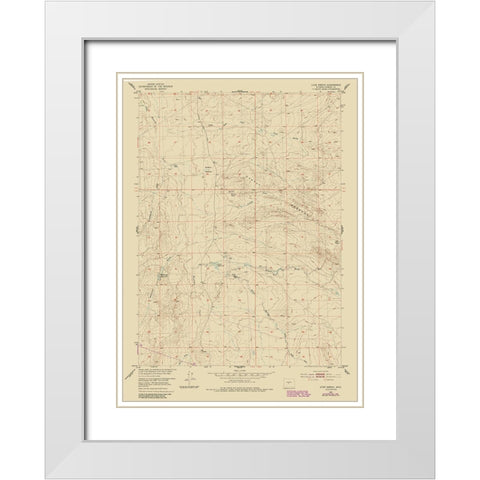 Love Ranch Wyoming Quad - USGS 1952 White Modern Wood Framed Art Print with Double Matting by USGS