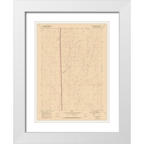 Mc Pherson Draw Wyoming Quad - USGS 1968 White Modern Wood Framed Art Print with Double Matting by USGS