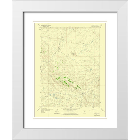 Mc Rae Gap Wyoming Quad - USGS 1959 White Modern Wood Framed Art Print with Double Matting by USGS