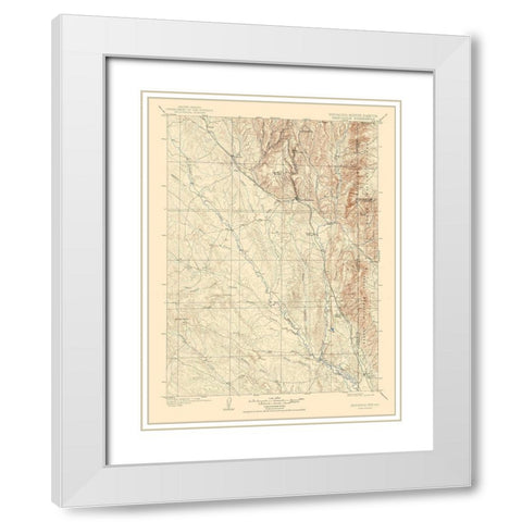 Newcastle Wyoming Quad - USGS 1901 White Modern Wood Framed Art Print with Double Matting by USGS