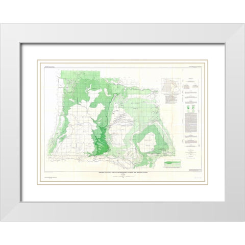 Southwestern Wyoming Adjacent States - Bradley White Modern Wood Framed Art Print with Double Matting by Bradley
