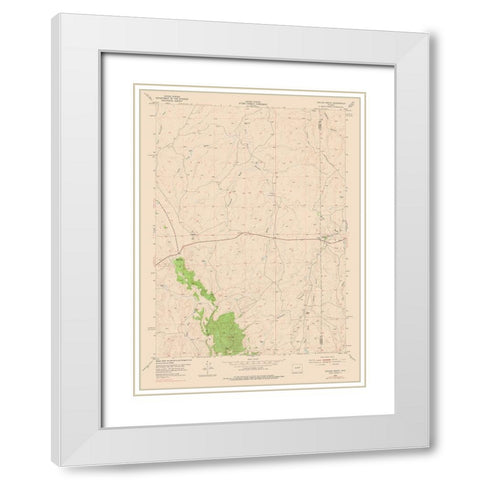 Taylor Ranch Wyoming Quad - USGS 1954 White Modern Wood Framed Art Print with Double Matting by USGS