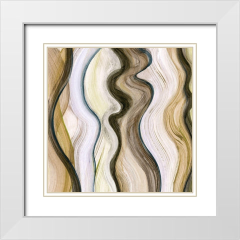 Wavelength II White Modern Wood Framed Art Print with Double Matting by Brey