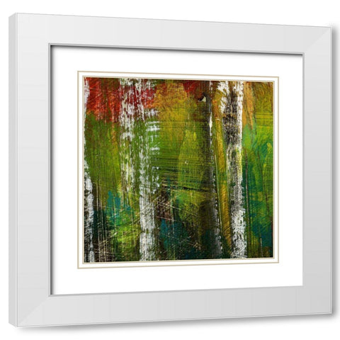 Enchantment I White Modern Wood Framed Art Print with Double Matting by Brey