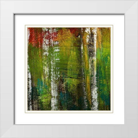 Enchantment I White Modern Wood Framed Art Print with Double Matting by Brey