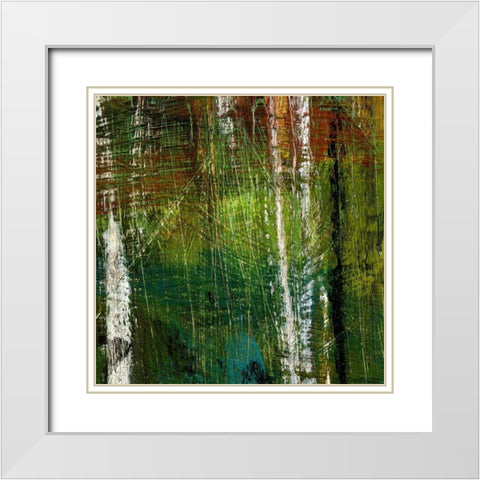 Enchantment III White Modern Wood Framed Art Print with Double Matting by Brey