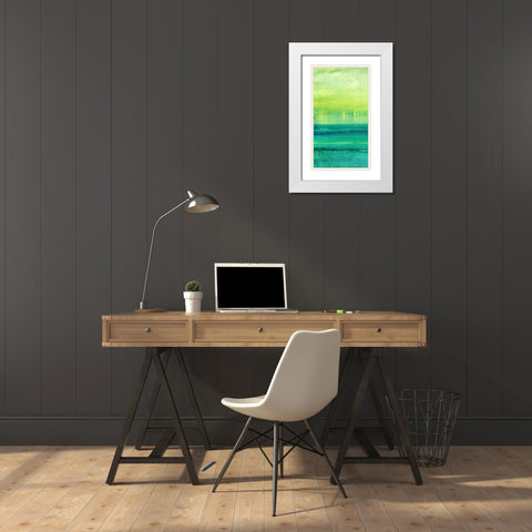 Morning Moods I White Modern Wood Framed Art Print with Double Matting by Brey