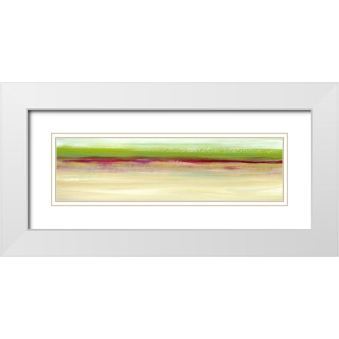 Seaview Abstract II White Modern Wood Framed Art Print with Double Matting by Brey