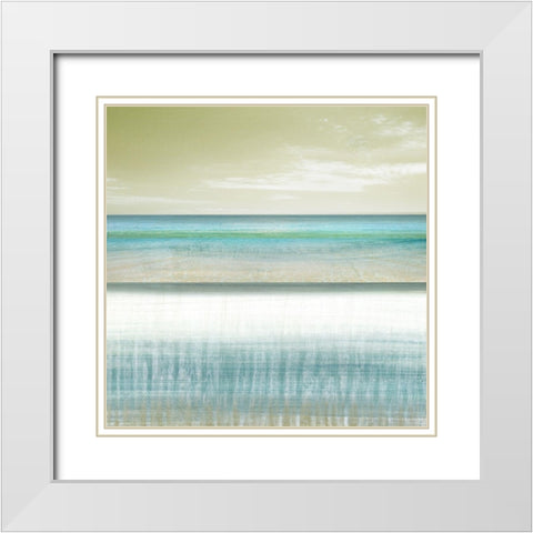 Sun and Sand White Modern Wood Framed Art Print with Double Matting by Brey