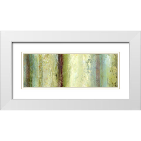 Weathered White Modern Wood Framed Art Print with Double Matting by Brey