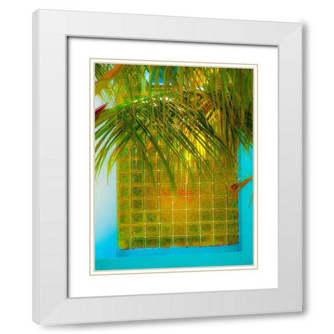 Blocks White Modern Wood Framed Art Print with Double Matting by Bartola