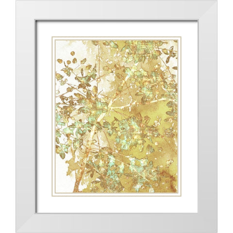 Branched II White Modern Wood Framed Art Print with Double Matting by Franklin