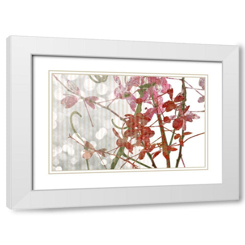 Branch In Russett I White Modern Wood Framed Art Print with Double Matting by Franklin