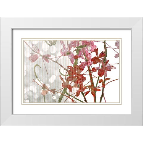 Branch In Russett I White Modern Wood Framed Art Print with Double Matting by Franklin