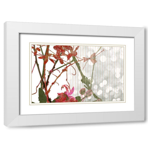Branch In Russett II White Modern Wood Framed Art Print with Double Matting by Franklin