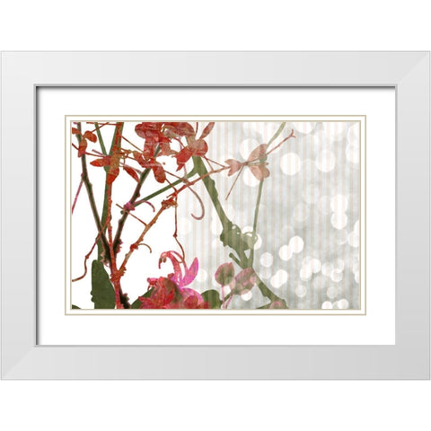 Branch In Russett II White Modern Wood Framed Art Print with Double Matting by Franklin