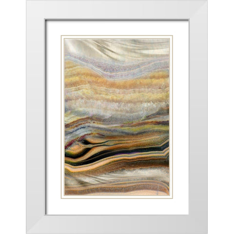 Coastal Wind Earth White Modern Wood Framed Art Print with Double Matting by Franklin